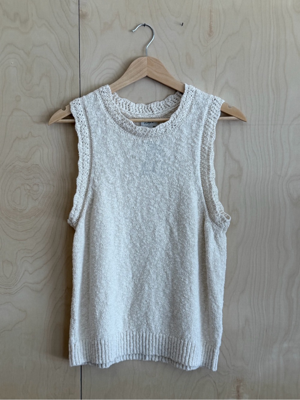 J. Crew Cream Knit Tank Top